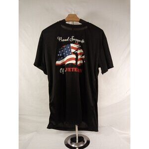 Armored Sportswear Men's Black Red White Blue Veteran Athletic Tee Size Large